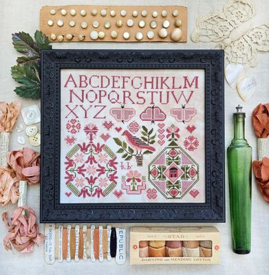 Quaker Hearts by Kathy Barrick 2026 Exclusive for Nashville Needlework Market 2026 Counted cross stitch pattern