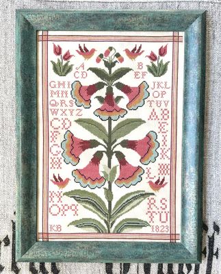 Fraktur Flowers by Kathy Barrick 2023 Counted cross stitch pattern
