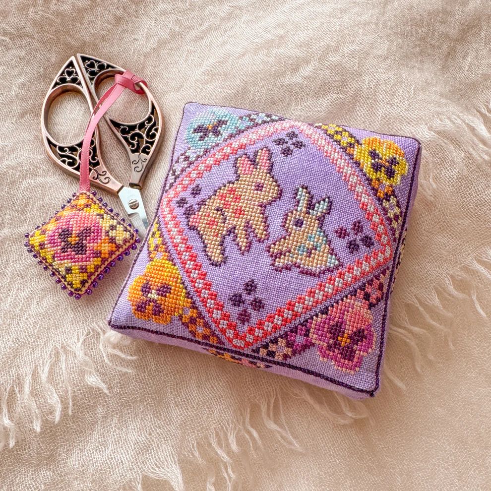 Pansy Picnic by Jessica Doize (JEDxStitch) 2026 Counted cross stitch pattern