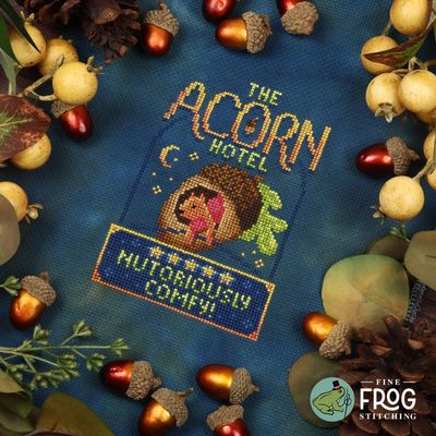 Acorn Hotel by Fine Frog Stitching Small Printed Cross Stitch pattern