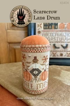 Scarecrow Lane Drum by Teresa Kogut's Creative Whims 2025 Counted Cross-Stitch pattern