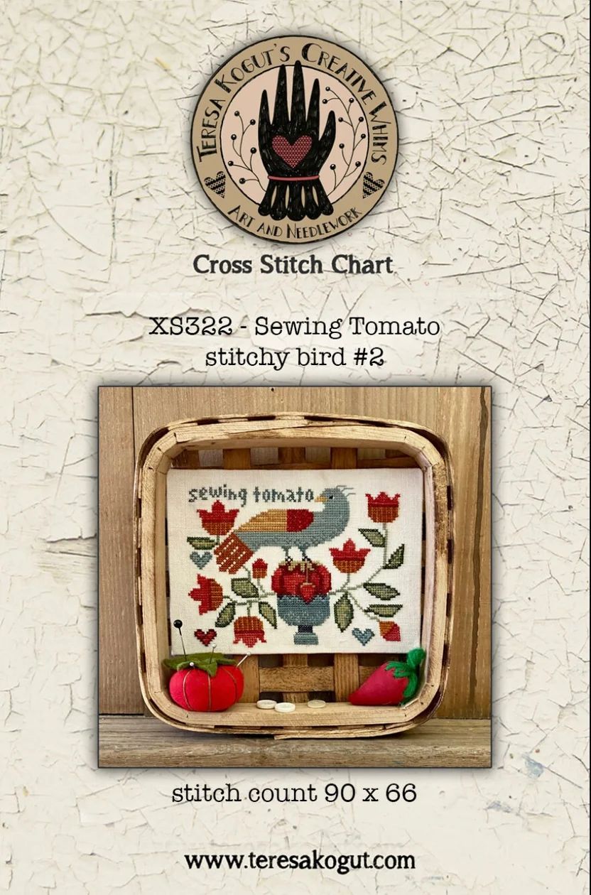 Sewing Tomato by Teresa Kogut's Creative Whims 2023 Counted cross stitch pattern