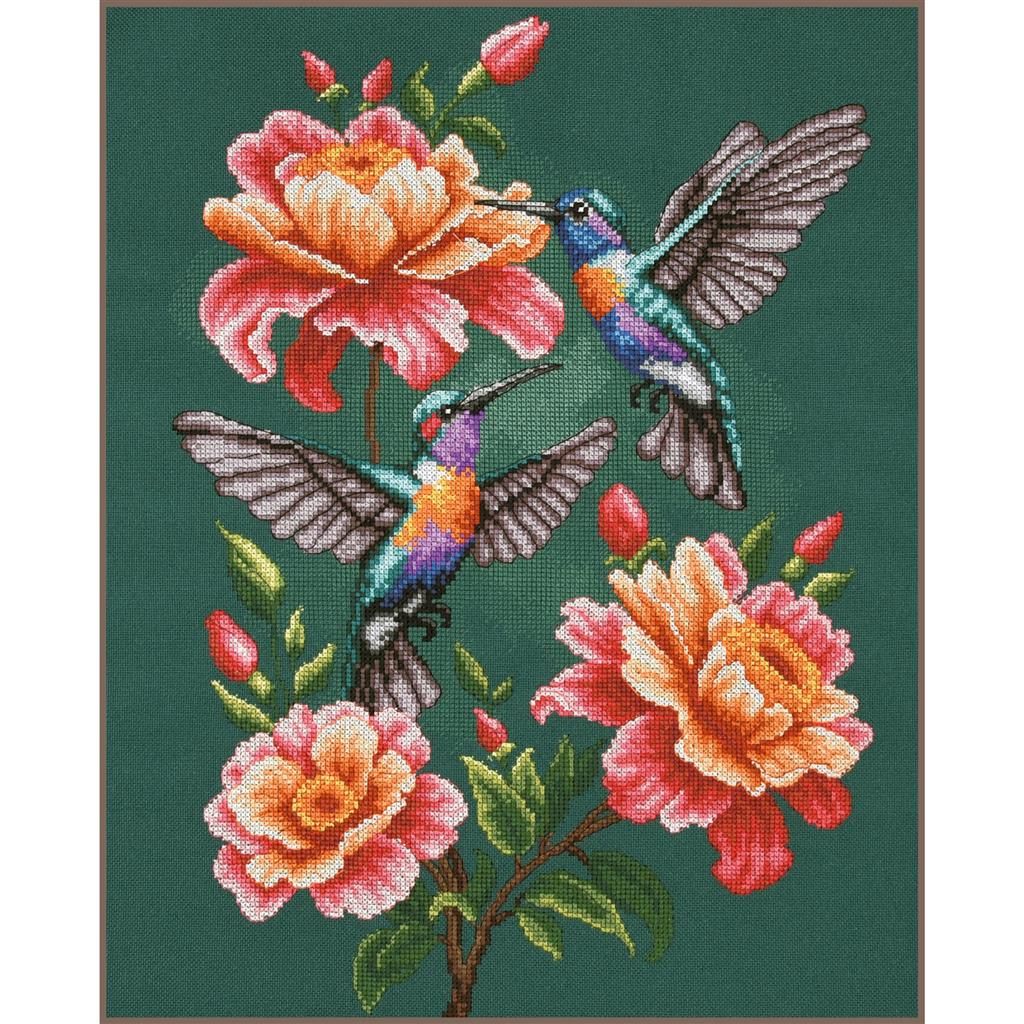 The hummingbird waltz by Lanarte 2026 Animal Collection Counted Cross Stitch Kit
