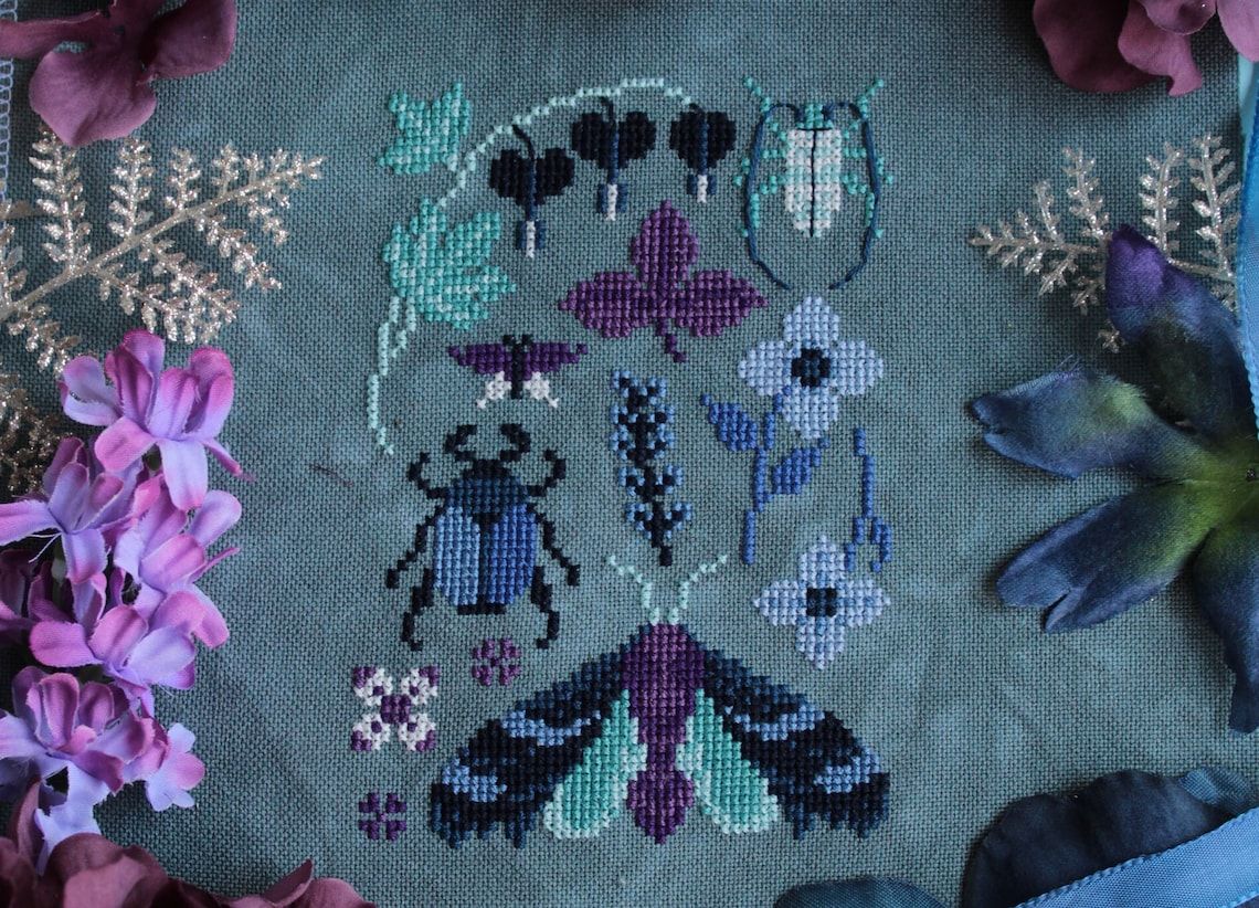 Twilight Nature Walk by Sprouting Lupine 2024 Printed counted cross-stitch pattern
