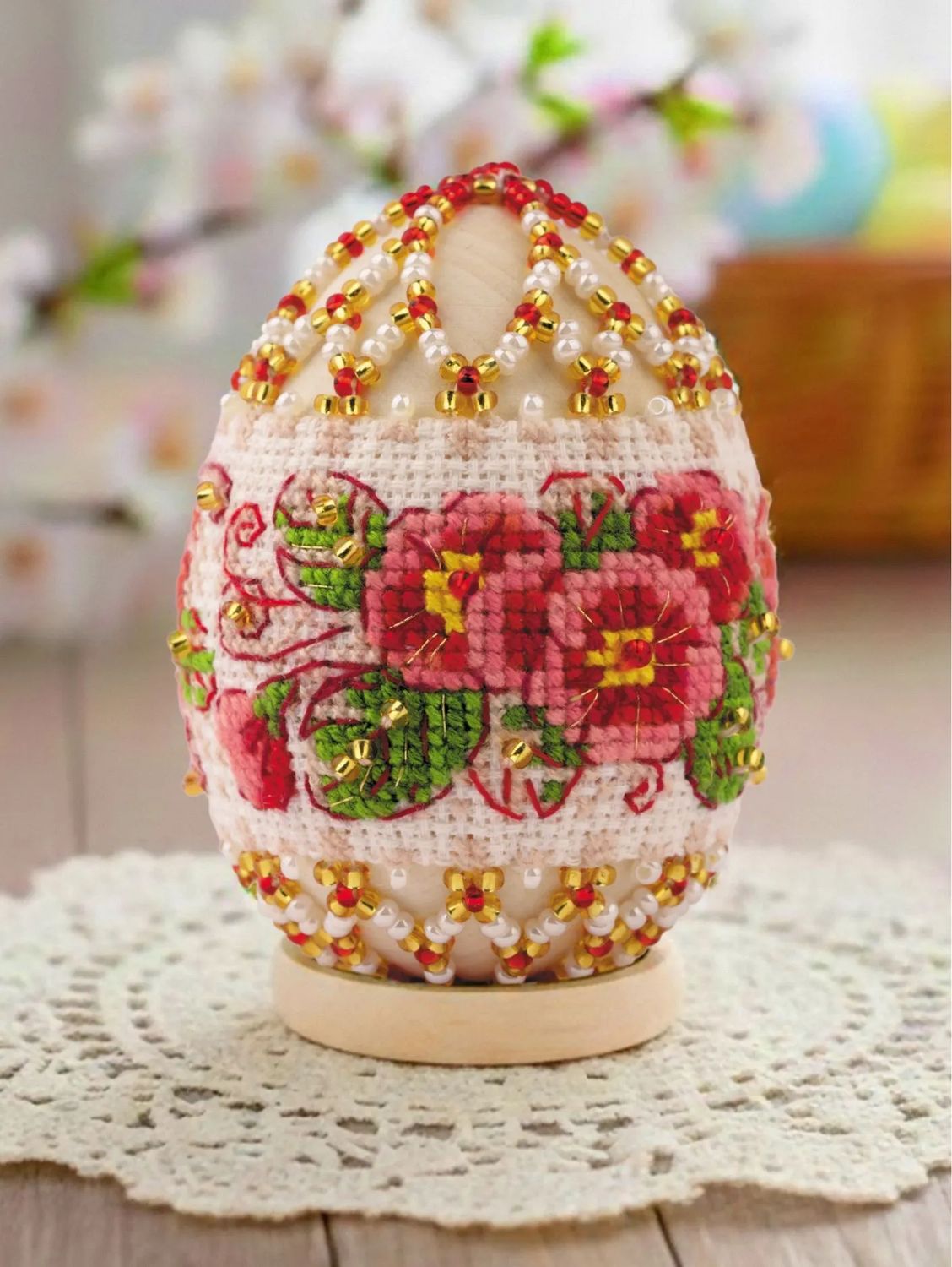 Primrose - Easter Egg by Riolis Needlework Beading Kit