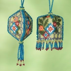 Floral Trellis by Mill Hill 2013 Beaded Ornaments Embroidery Kit