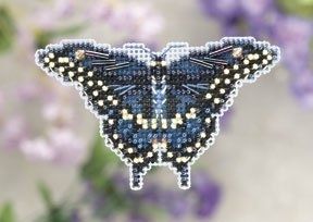 Black Swallowtail by Mill Hill 2011 Spring Bouquet Series Seasonal Ornament Beading embroidery kit with magnet