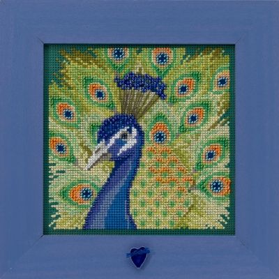 Proud Peacock by Mill Hill 2020 Spring Series Buttons and Beads Collection Beaded cross-stitch kit