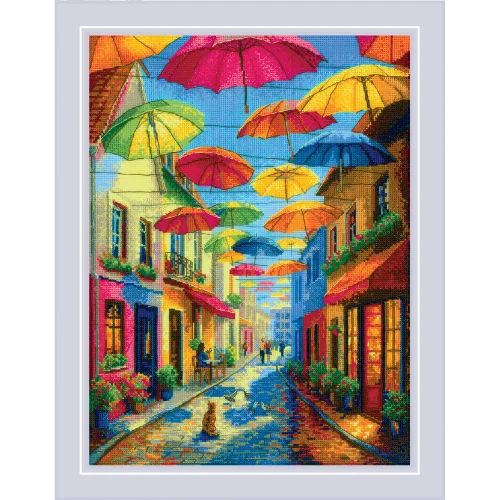 Colorful Umbrellas by Riolis 2025 Counted cross-stitch kit