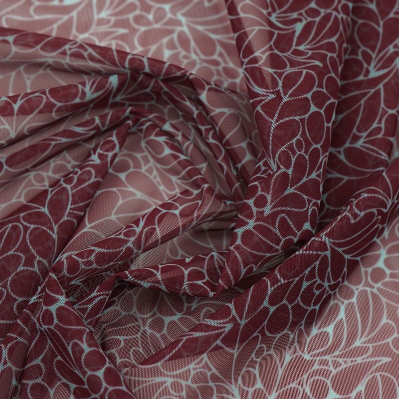 Printed stretch mesh with a pattern