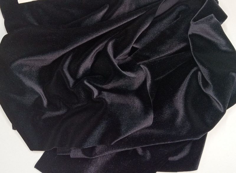 Stretch micro‑velvet