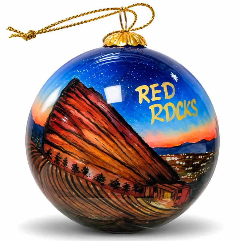 Colisco Red Rocks Sunset Hand Painted Ornament