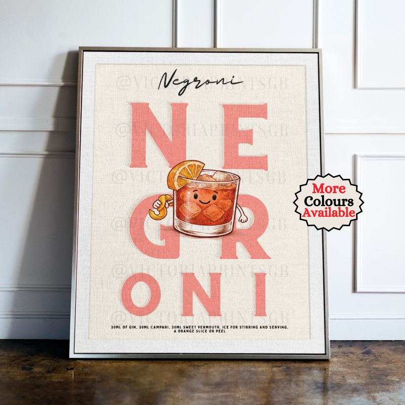 Negroni Cocktail Print