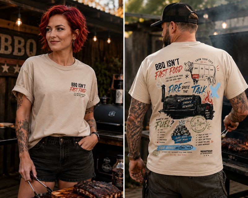 T-shirt BBQ isn't Fast Food
