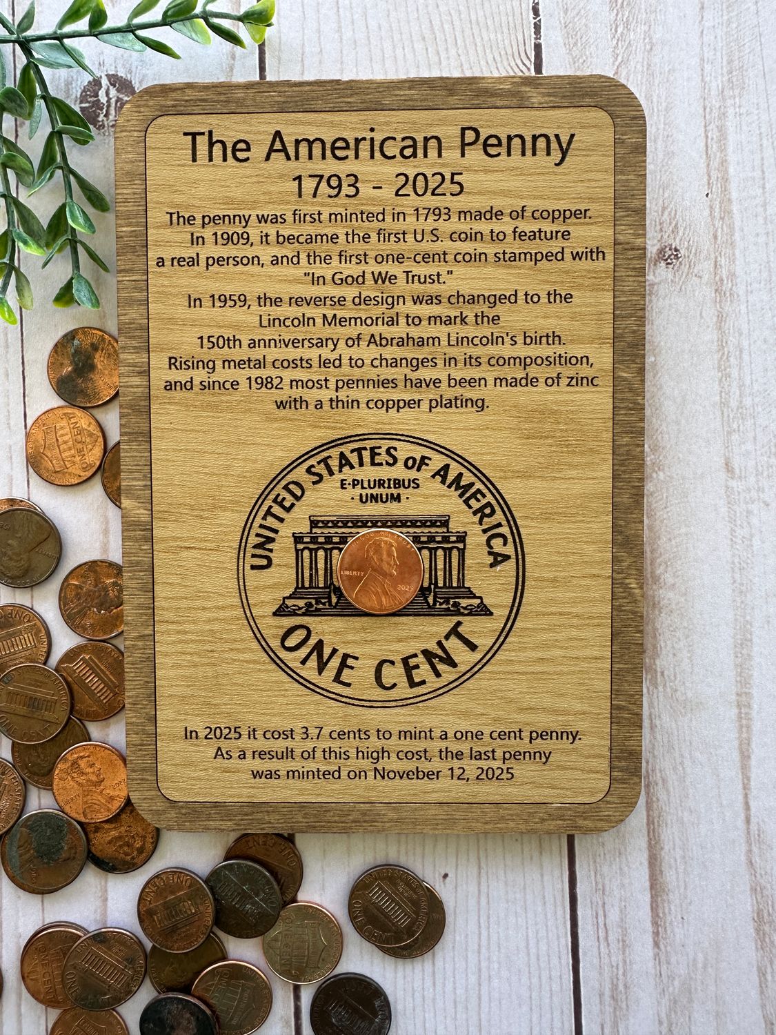 Penny Commemorative Sign