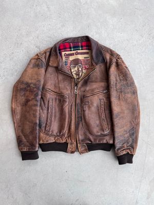 Leather Jacket Alternative Fashion Serigraphy Charles Chevignon