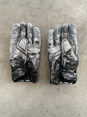 Motorbike Gloves «SILVER»