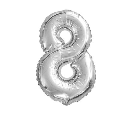 Ballon métallique “Chiffre 8” 100cm