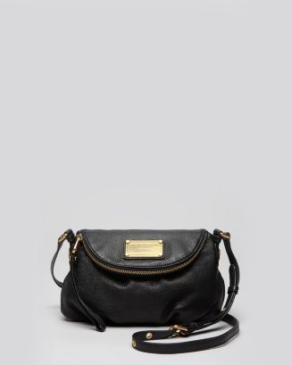 MARC JACOBS NATASHA CLASSIC Q CROSSBODY BAG BLACK