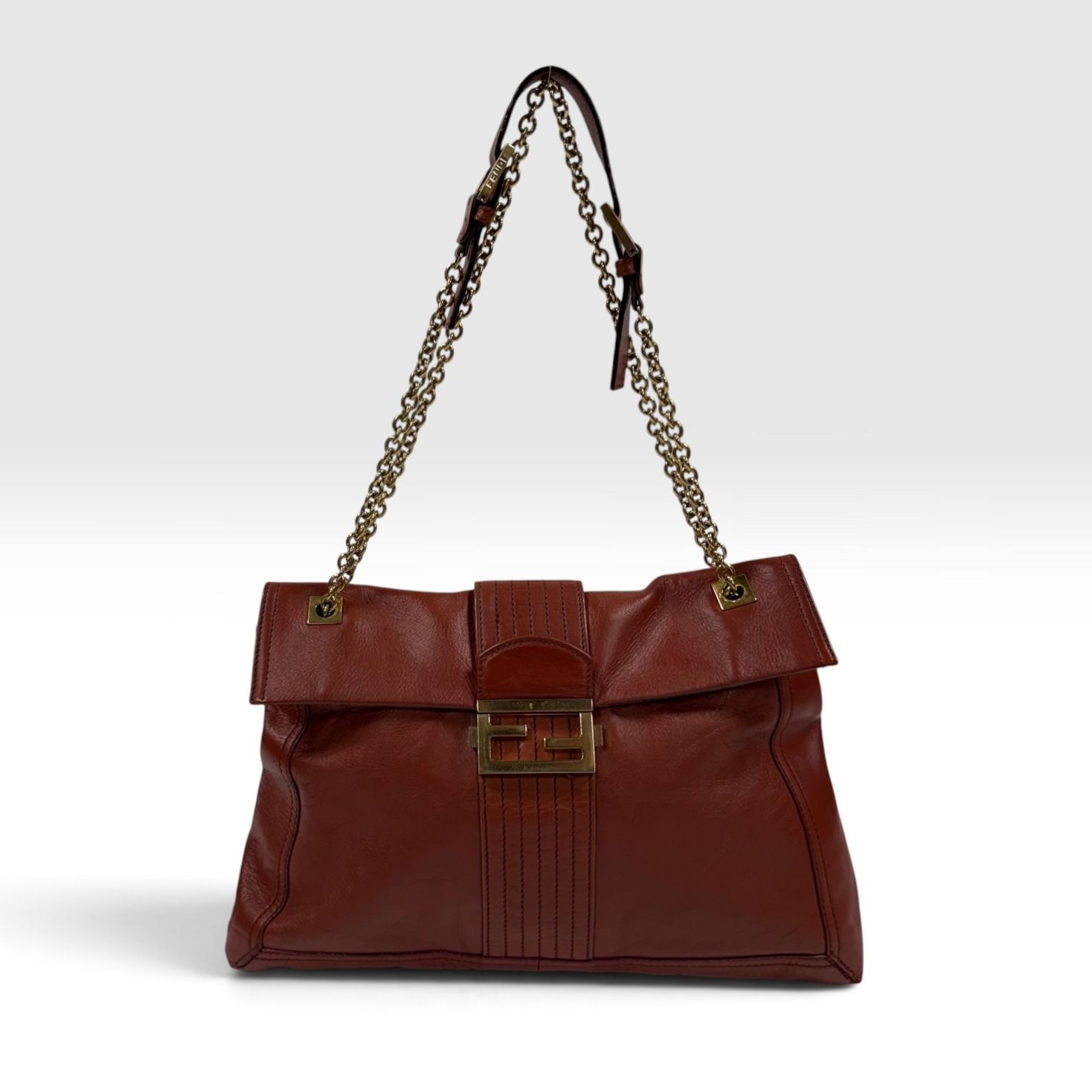 FENDI BY SILVIA VENTURINI FENDI B BAG LEATHER CHAIN SHOULDER BAG 2006