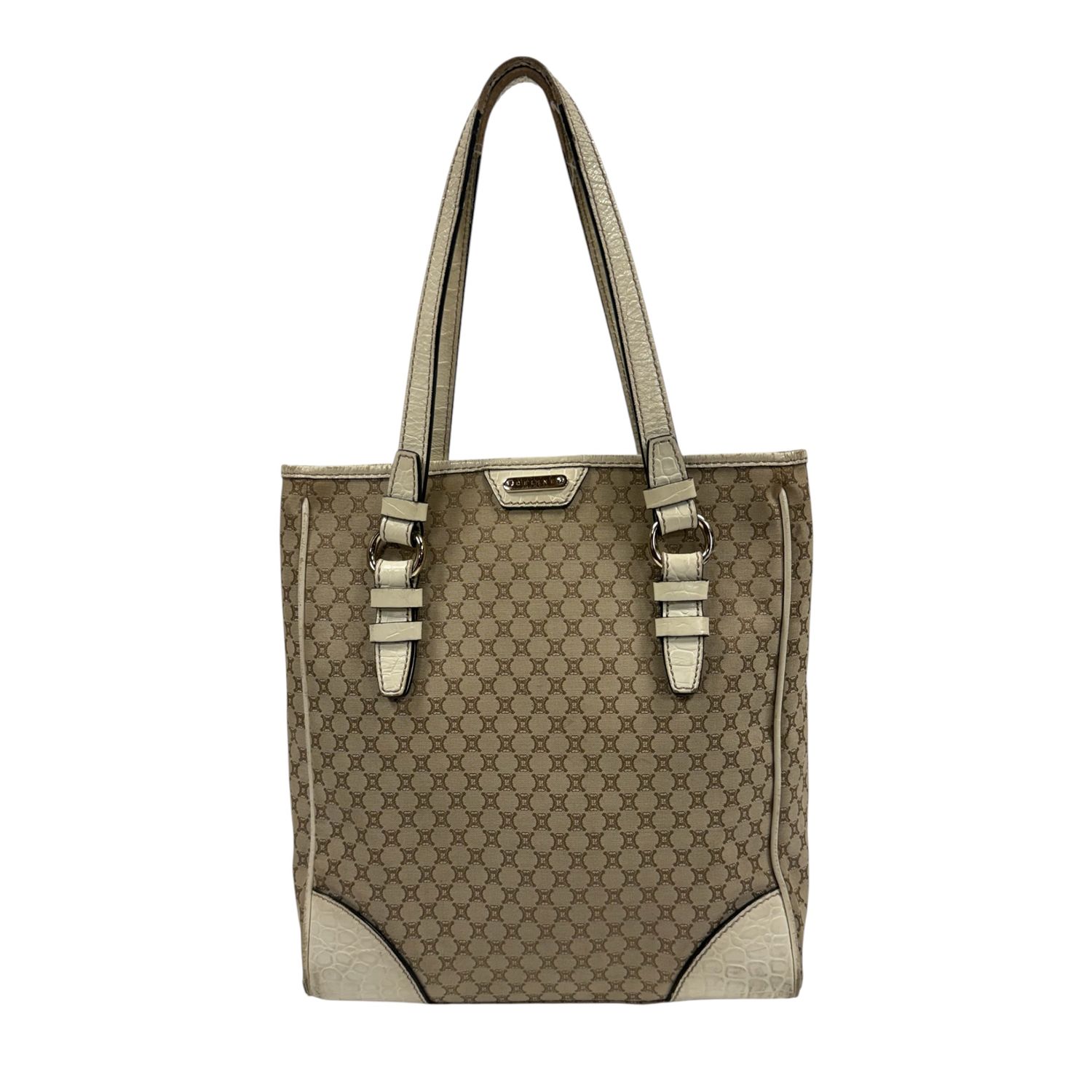 CELINE MACADAM JACQUARD TOTE BAG BEIGE &amp; IVORY BY IVANA OMAZIC 2008