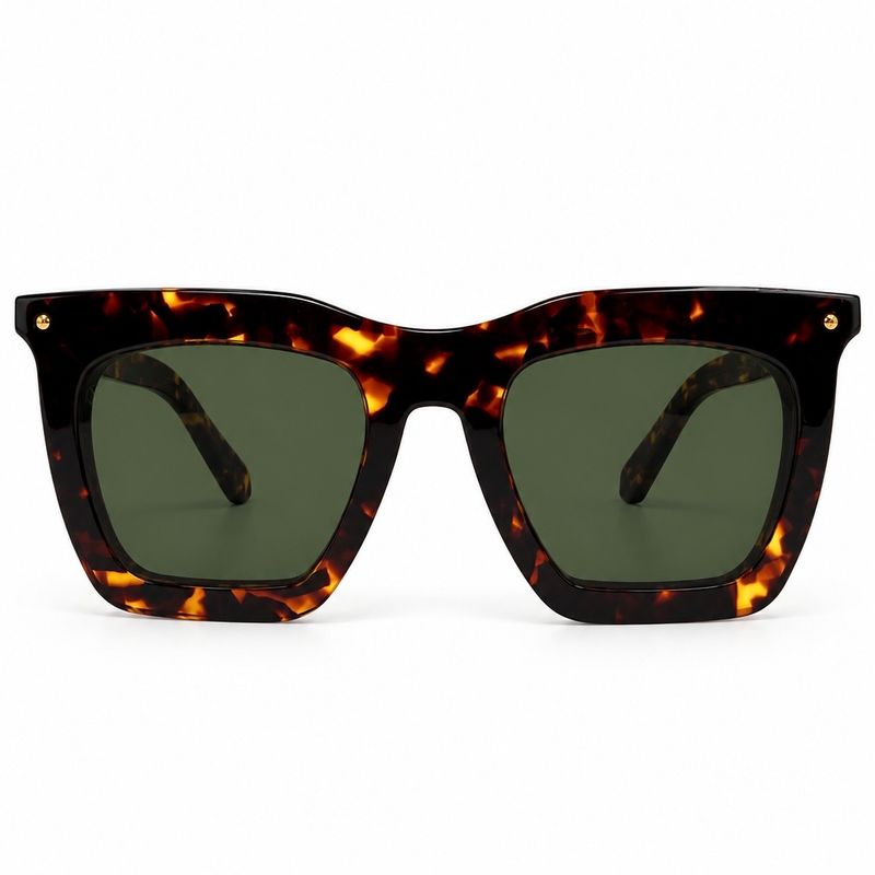 LOUIS VUITTON LA GRANDE BELLEZZA SQUARE SUNGLASSES BY LOUIS VUITTON DARK TORTOISE  GREEN