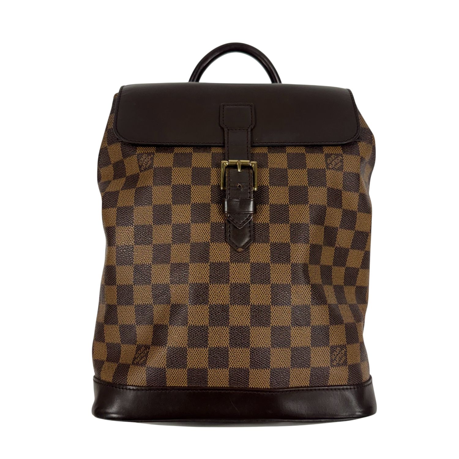 LOUIS VUITTON DAMIER EBENE SOHO BACKPACK BROWN 1997