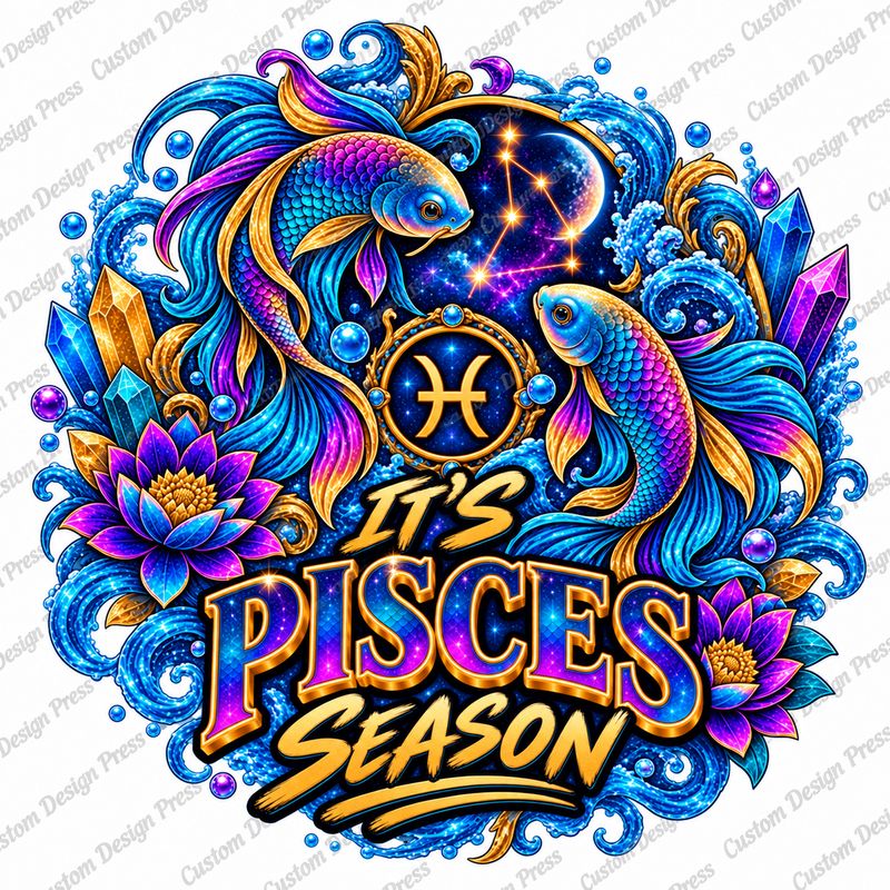 It’s Pisces Season Zodiac PNG – Digital Download