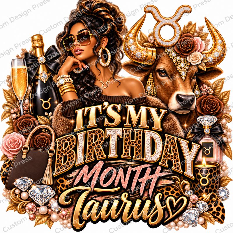 It’s My Birthday Month Taurus PNG – Digital Download