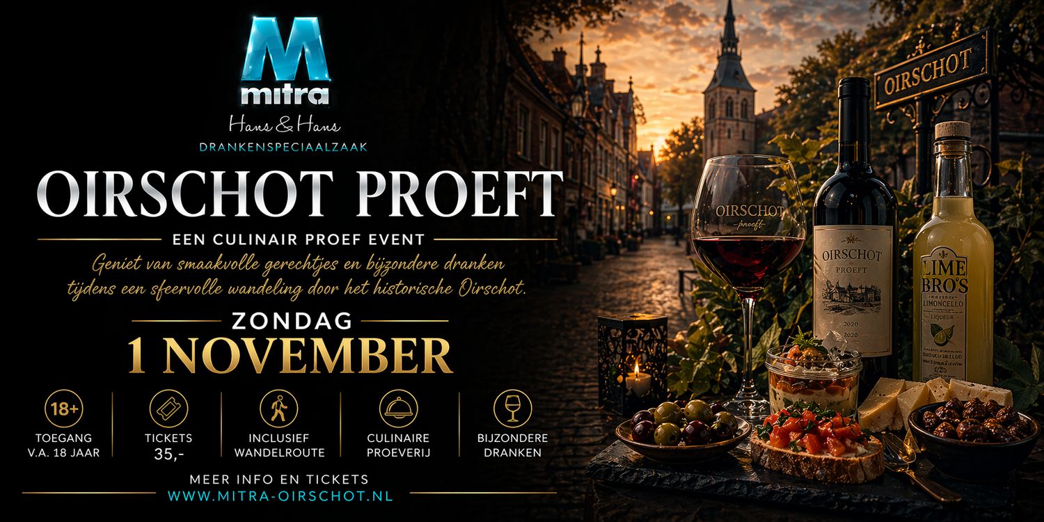 Ticket voor de Oirschot Proeft middag op zondag 1 november 2026