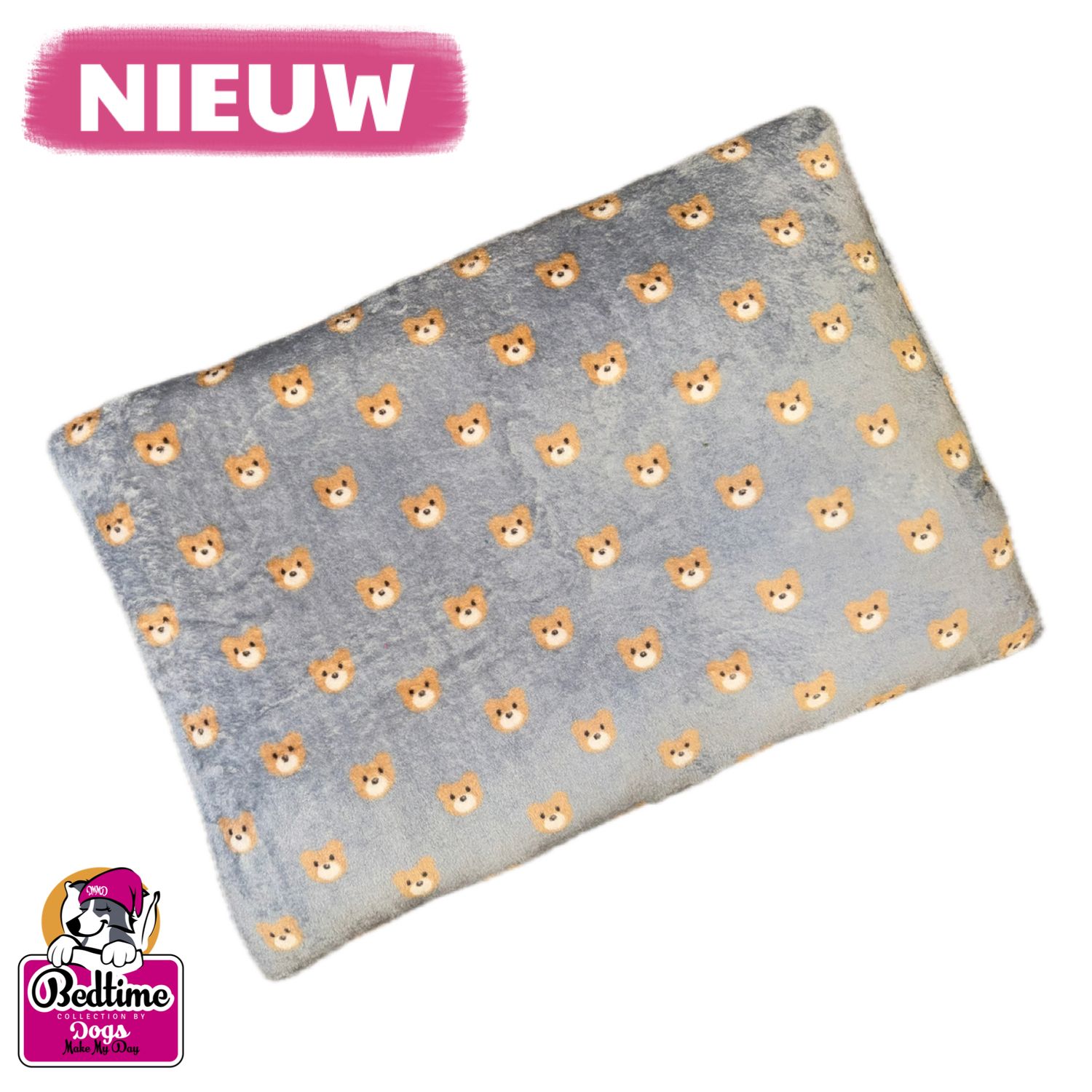 hondenkussen - Beertjes grijs
