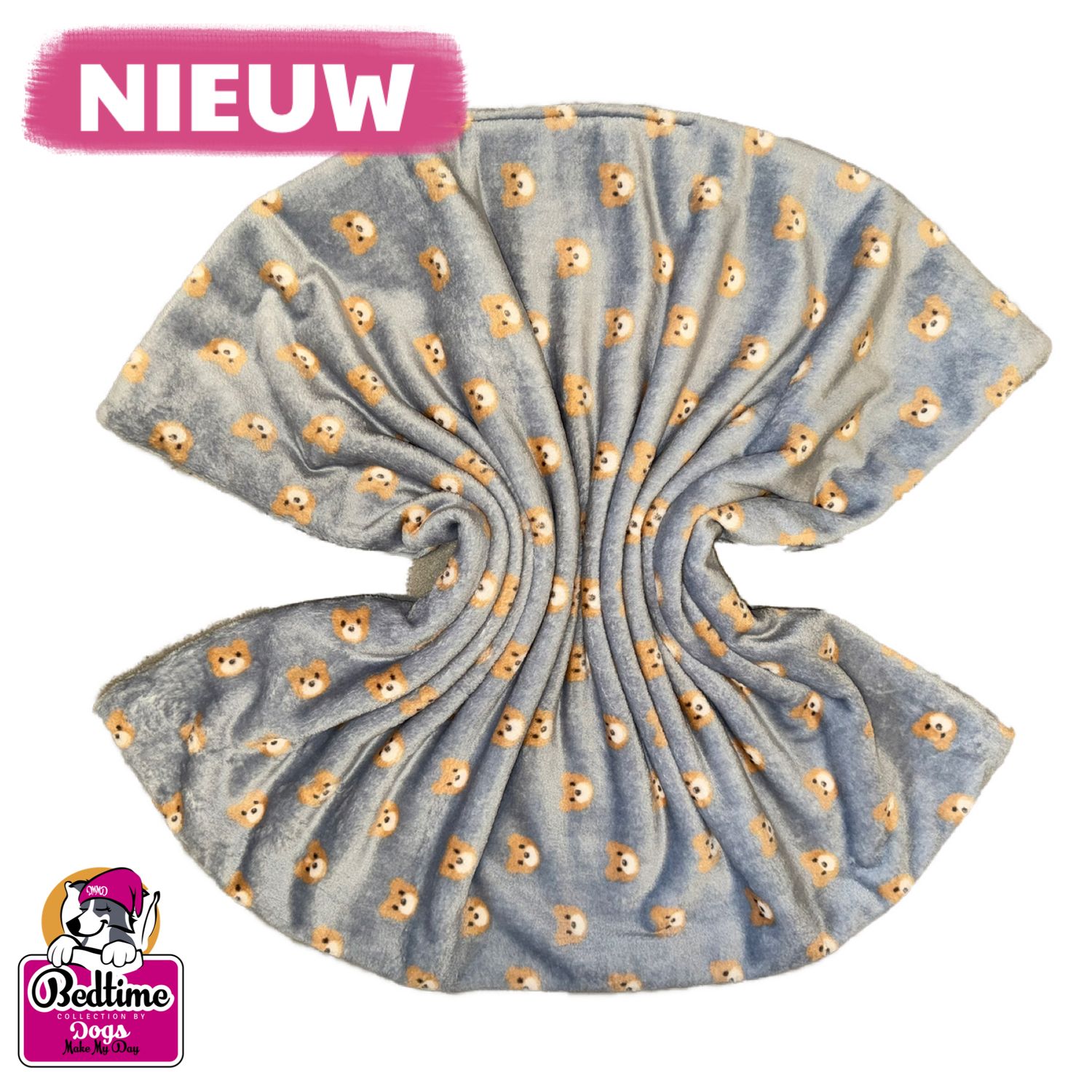 hondendeken - Beertjes grijs