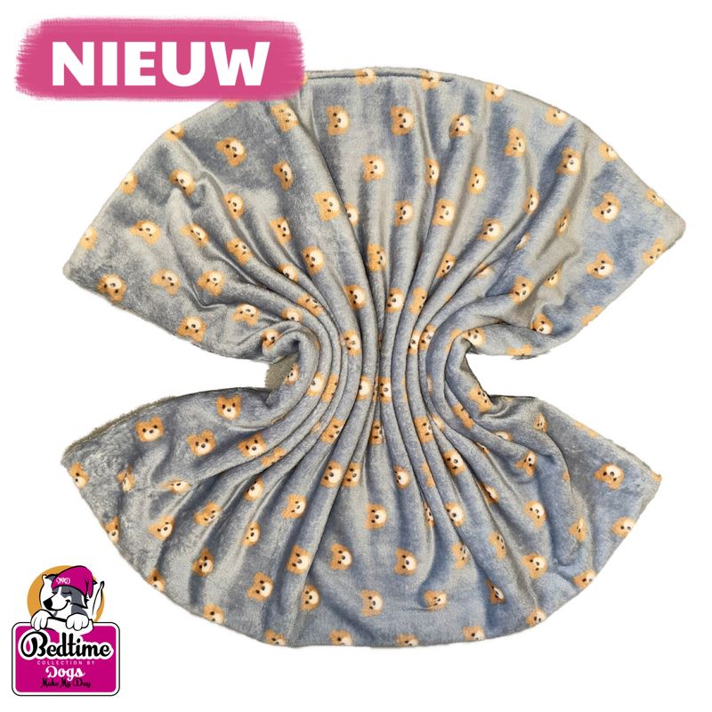 hondendeken - Beertjes grijs