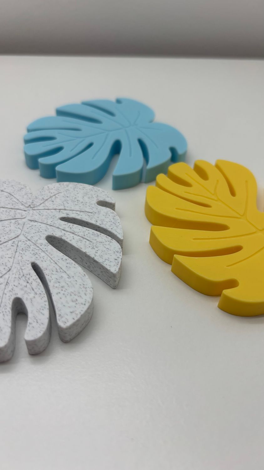 Leaf Can Opener &amp; Coaster Blue