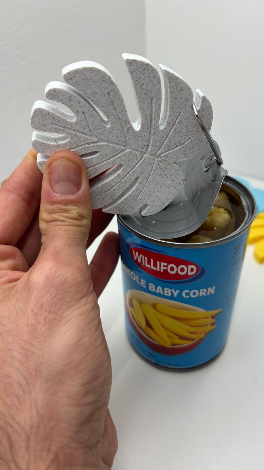 Leaf Can Opener &amp; Coaster Blue