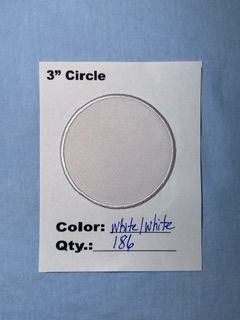 3" ROUND WHITE/WHITE  25 @ 15.00