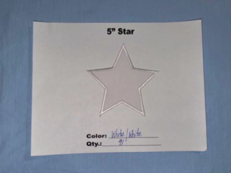 5" STAR WHITE/WHITE (2 QTY AVAILABLE 16 @ 10.00 &amp; 25 @ 15.00 (3 SETS AVAILABLE)
