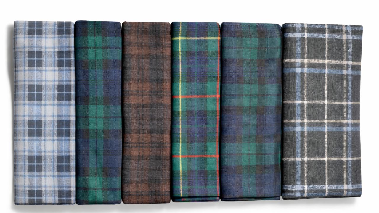 LD Reversible rain apron Letty's check green and blue