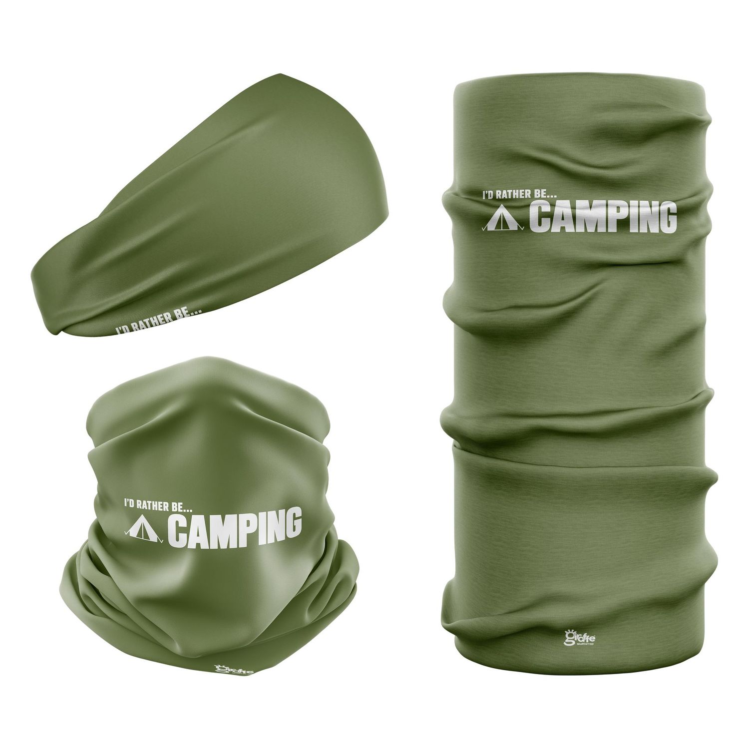 I'd Rather be camping snood headwear