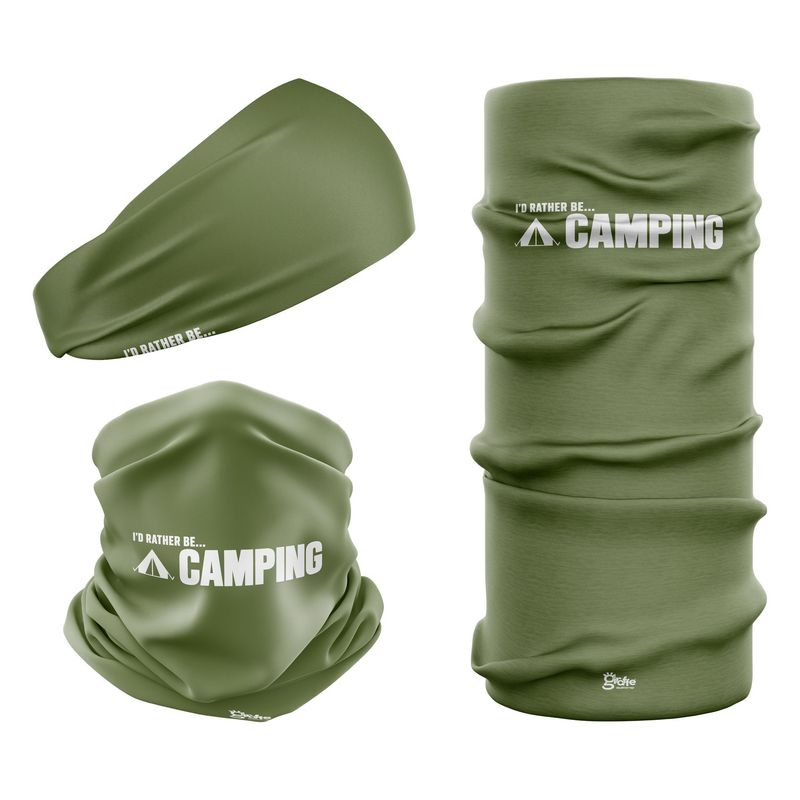 I'd Rather be camping snood headwear I'd Rather be camping snood headwear
