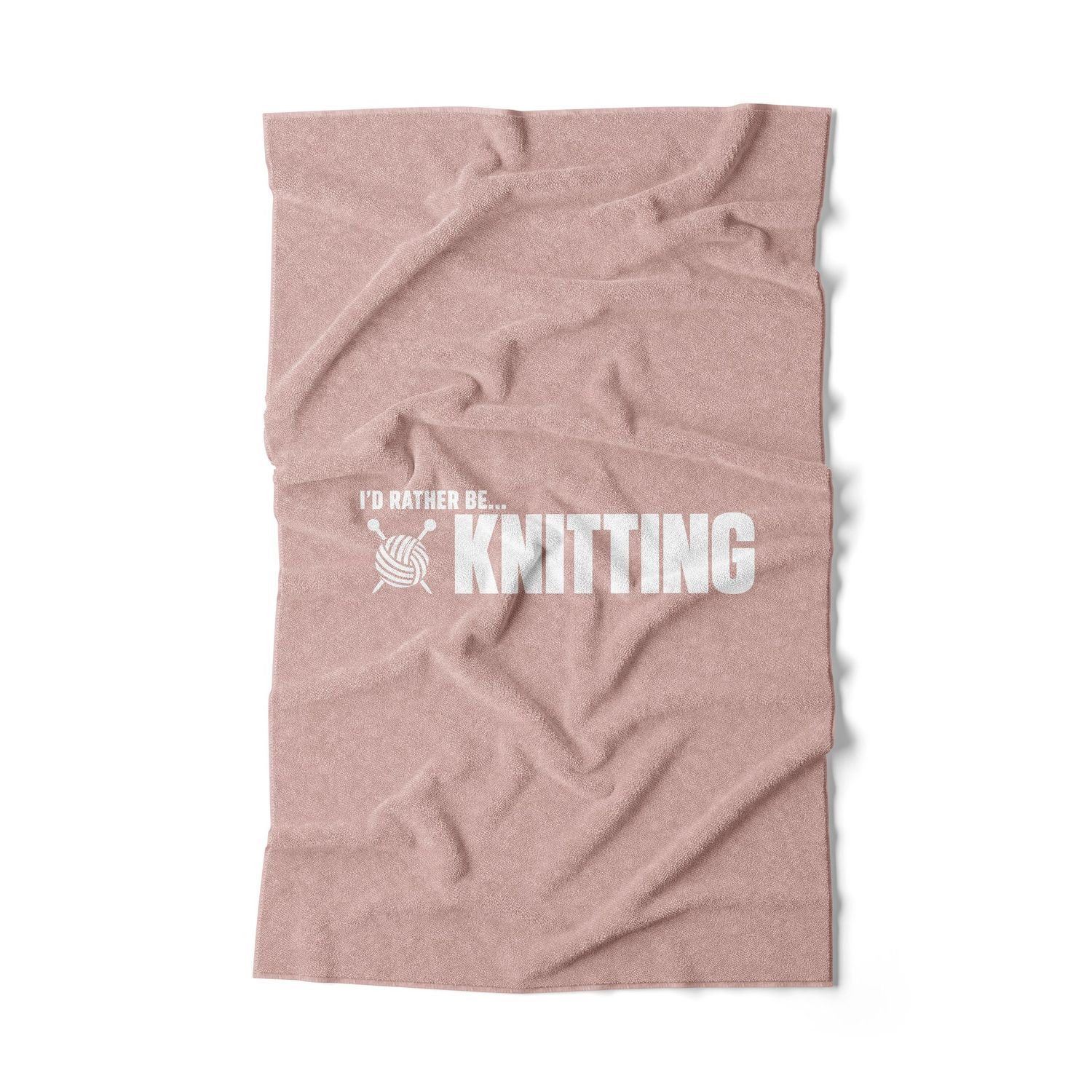 I'd rather be knitting hand towel