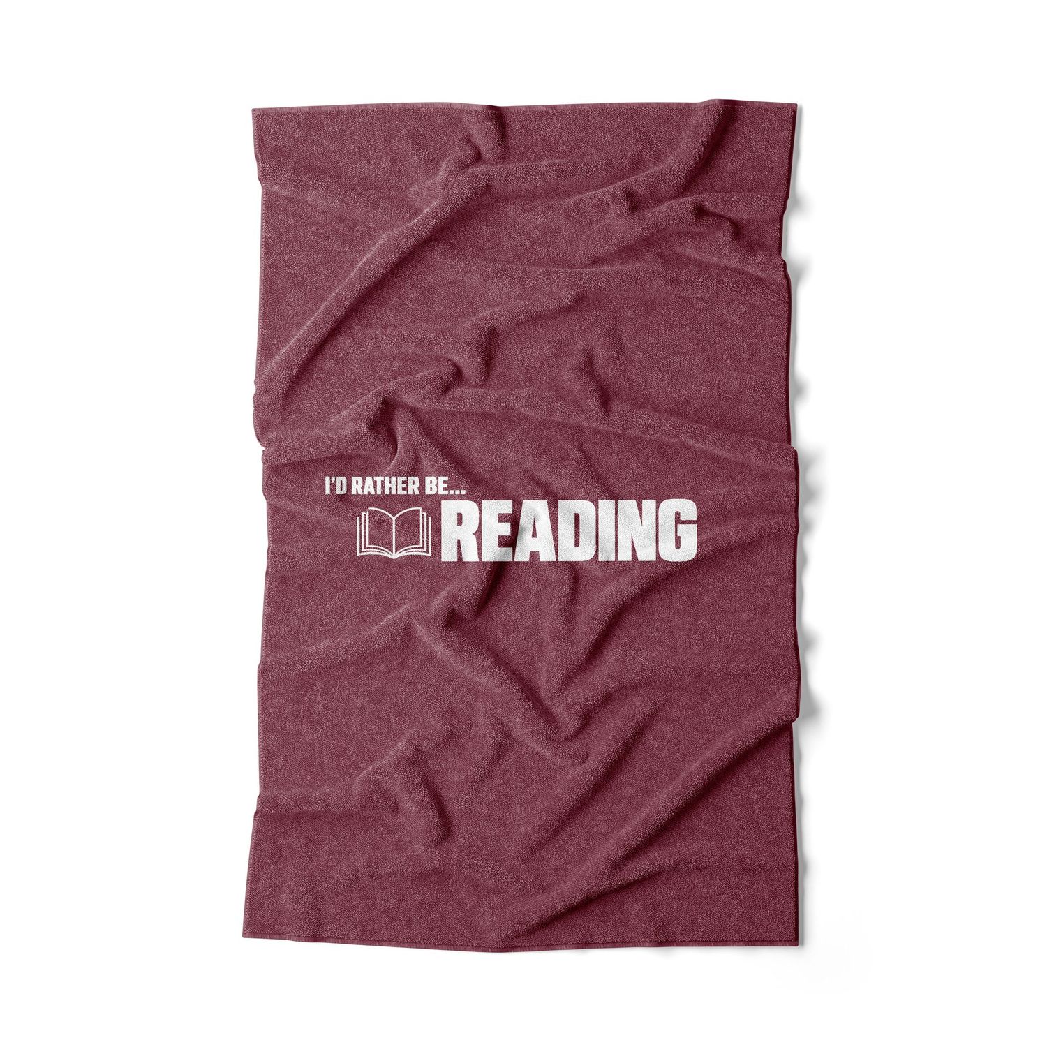 I'd rather be reading hand towel