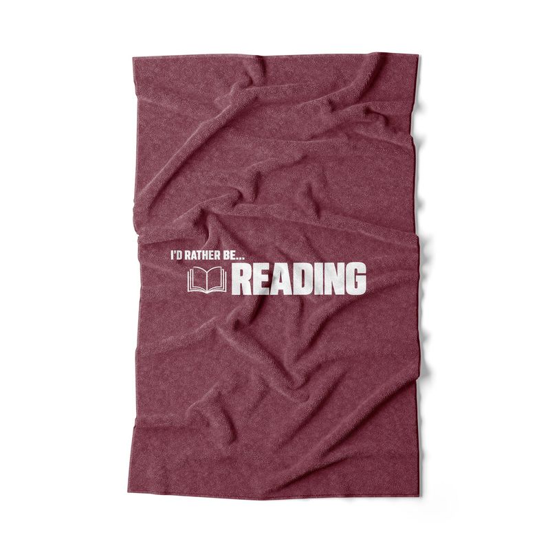 I'd rather be reading hand towel I'd rather be reading hand towel