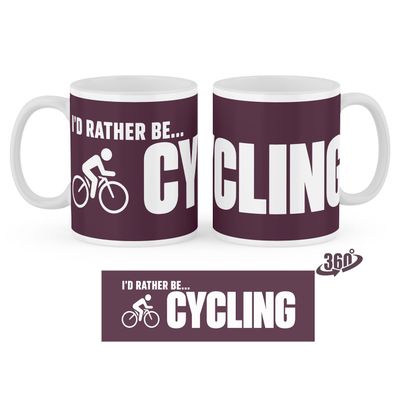 I'D RATHER BE... CYCLING - Plum 11oz Ceramic Mug I'D RATHER BE... CYCLING - Plum 11oz Ceramic Mug