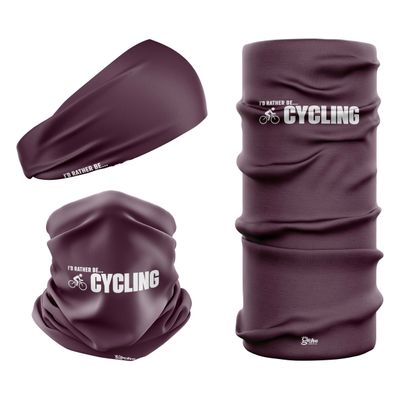 I'D RATHER BE... CYCLING - Plum Snood Headwear I'D RATHER BE... CYCLING - Plum Snood Headwear