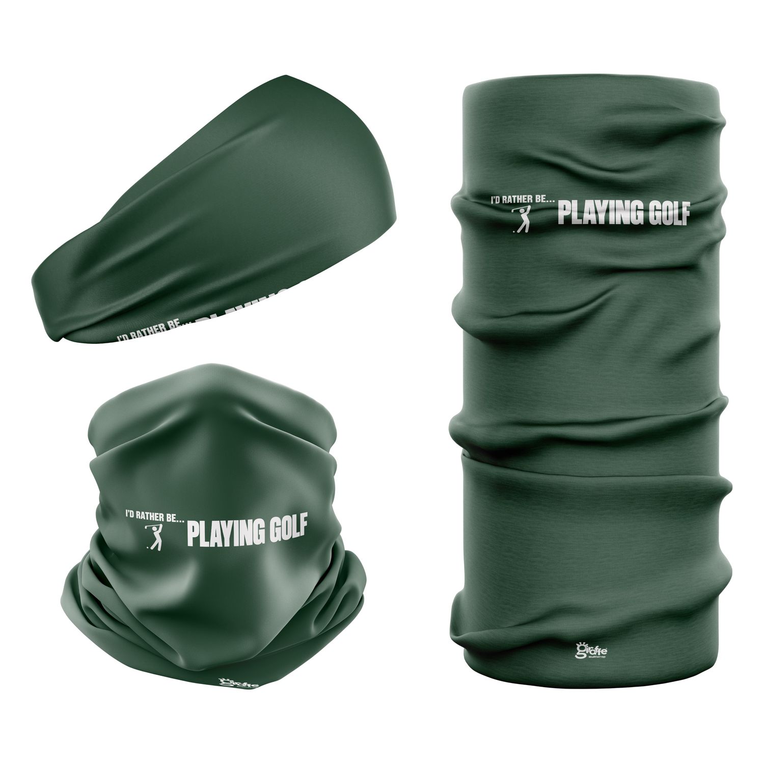 I'D RATHER BE... PLAYING GOLF - Pine Snood Headwear I'D RATHER BE... PLAYING GOLF - Pine Snood Headwear