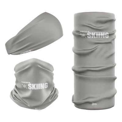 I'D RATHER BE... SKIING - Pebble Grey Headwear I'D RATHER BE... SKIING - Pebble Grey Headwear