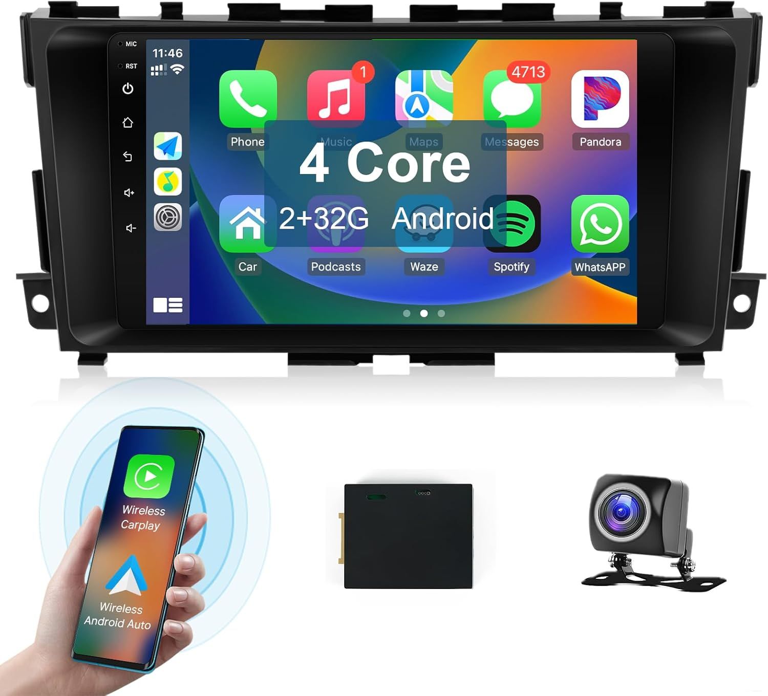 Nissan Altima 2013-2018 Touchscreen Car Stereo 9 Inch with Wireless CarPlay, WiFi &amp; Backup Camera