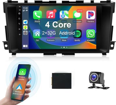 Nissan Altima 2013-2018 Touchscreen Car Stereo 9 Inch with Wireless CarPlay, WiFi &amp; Backup Camera