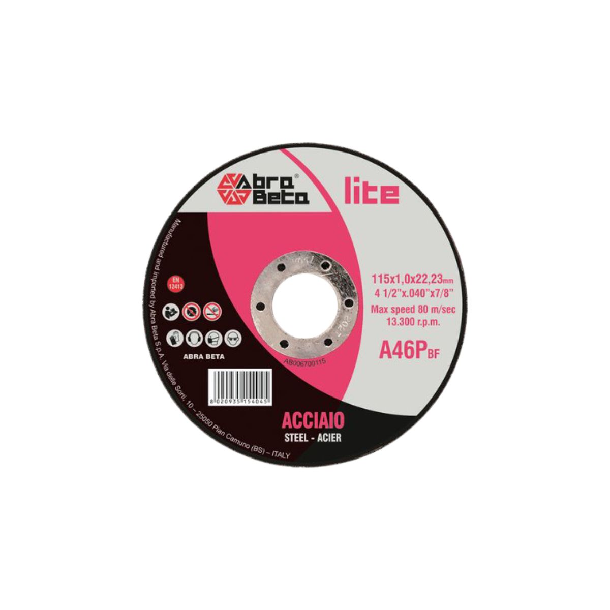 DISCO ABRASIVO TAGLIO FERRO ABRABETA DISCO ABRASIVO TAGLIO FERRO ABRABETA